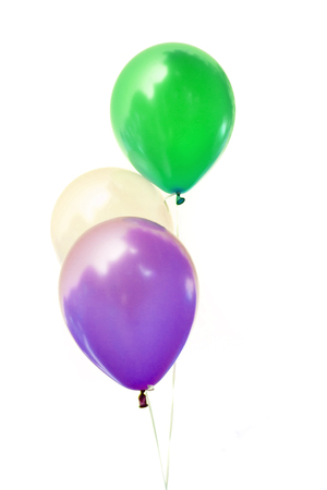 colorful balloons isolated on whiteの写真素材
