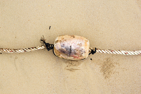 part of an old fishing netの写真素材