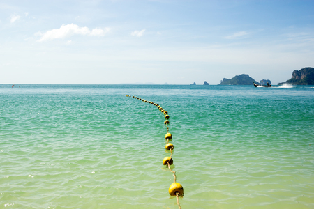 Line of Buoys into the Ionian Seaの写真素材
