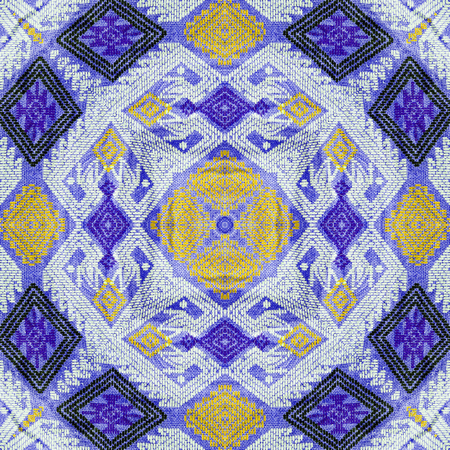 Background of Thai style fabric patternの写真素材