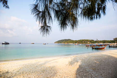 Holiday in Beautiful Island of Koh Lipe Sunset with coral, at Satul Thailand.の写真素材
