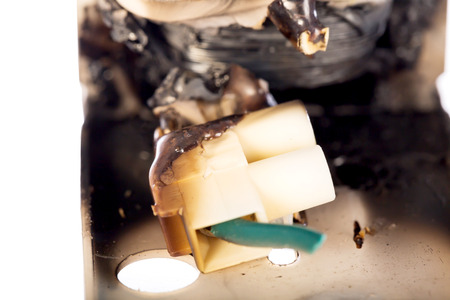 Ballast burns on white backgroundの写真素材