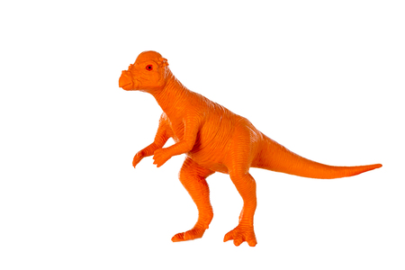 Pachycephalosaurus dinosaurs toy isolated on white background ,with clipping pathの写真素材