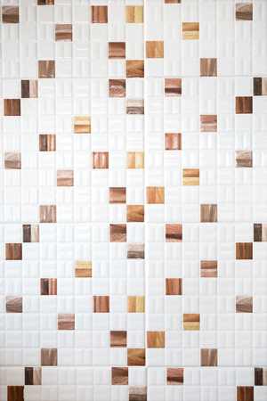 colored mosaic background tiles for bathroomの写真素材