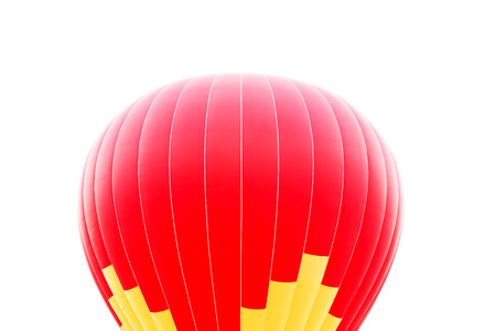 hot air balloon isolated on white backgroundの写真素材