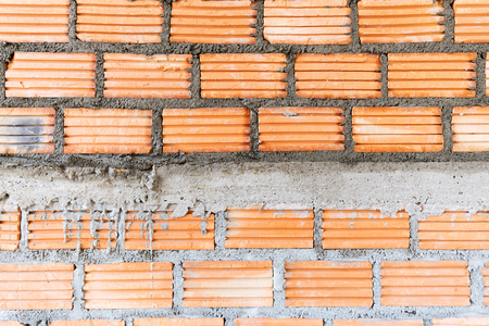 Red cement brick , raw materialの写真素材