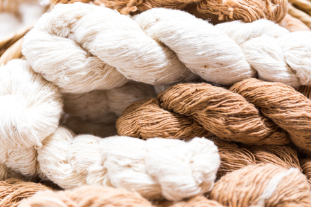 colour of silk weave handmadeの写真素材
