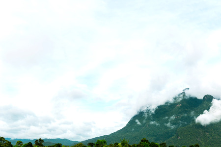 Cloud cover view of the natural Doi Luang Chiang Dao, Chiang Mai, Thailandの写真素材