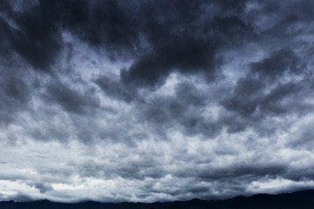 Black clouds. Rain Clouds on the skyの写真素材