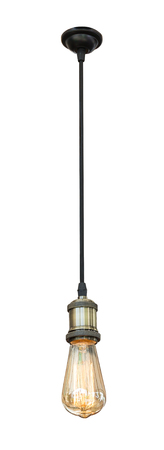 Modern hanging lamp, isolated on white background.の写真素材