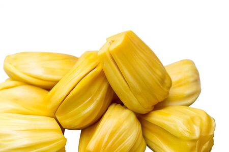 Jackfruit isolated on white backgroundの写真素材