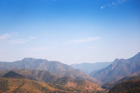 Blue sky and mountainsの写真素材