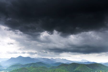 Black clouds. Rain Clouds on the skyの写真素材