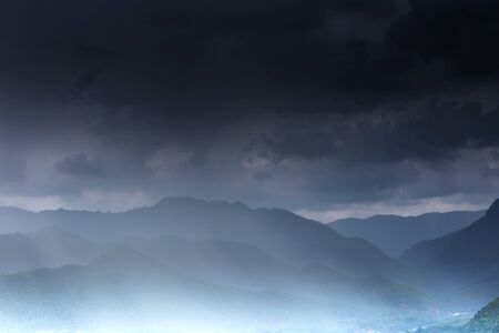 Black clouds. Rain Clouds on the skyの写真素材