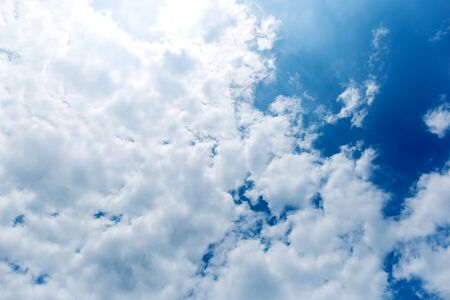 clouds in the blue sky の写真素材