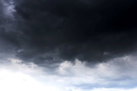 Black clouds. Rain Clouds on the skyの写真素材