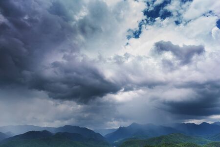 Black clouds. Rain Clouds on the skyの写真素材