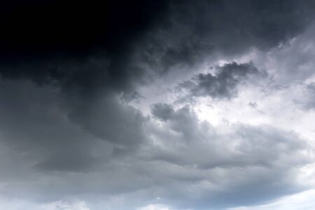 Black clouds. Rain Clouds on the skyの写真素材