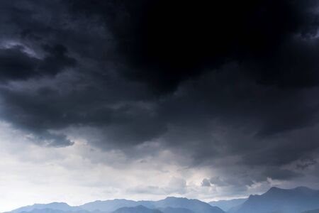 Black clouds. Rain Clouds on the skyの写真素材