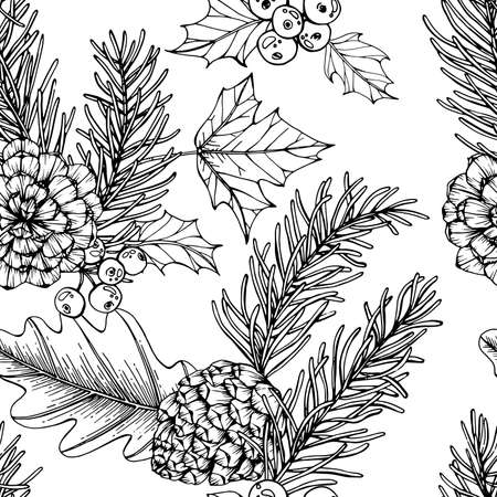 Christmas pattern seamless background.のイラスト素材