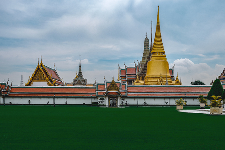 Wat Phra Kaew in the Royal Palace of Thailand.のeditorial素材