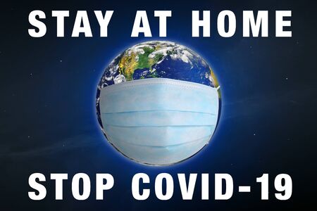 Stay at home.. stop covid-19の写真素材