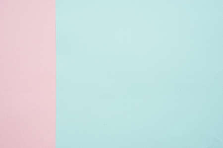 pink pastel blank paper and baby blue paper for backgroundの写真素材