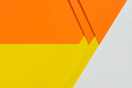 abstract background idea Layers of orange are layered in layers with a light shadow on yellow and orange backdrop, excellent for use as a design element or website cover design ideas.の写真素材