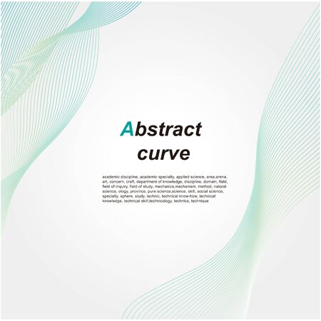 Simple Technology background with abstract wave green and blue linesのイラスト素材