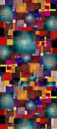 obsolete paper textured geometric silk scarf design