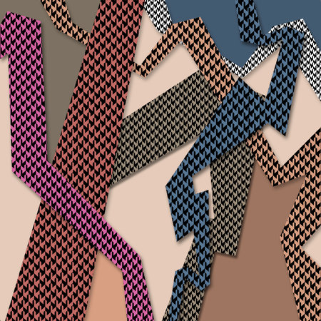 colorful geometric silk scarf designの写真素材