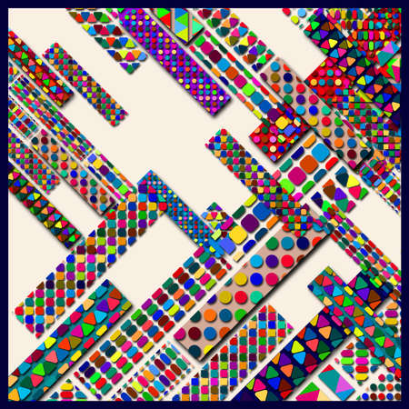 textured colorful geometric scarf design