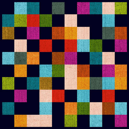 textured colorful geometric scarf design