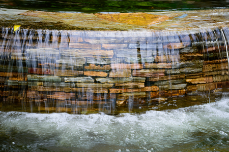 Waterfall in gardenの写真素材