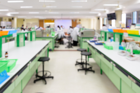 Blurry of science laboratory classroomの写真素材