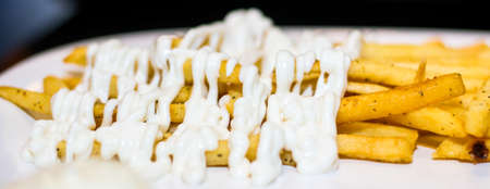 French fries with mayonnaise.