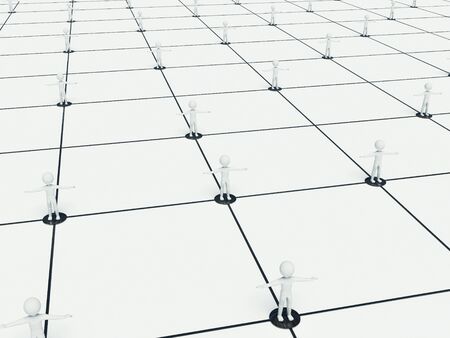 Connect business people in network