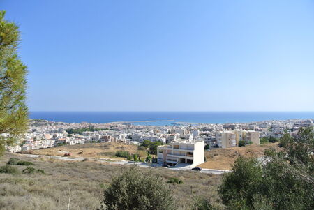 landscape over Mountains in Crete, Greeceの写真素材