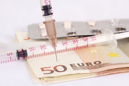 The injection of euro capitalの写真素材