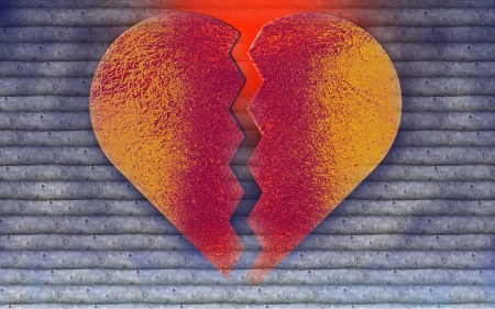 Broken heart - symbol of lovelornの写真素材