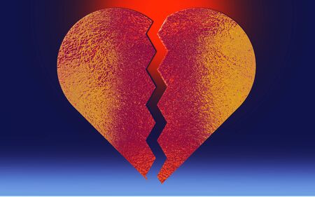 Broken heart - symbol of lovelornの写真素材