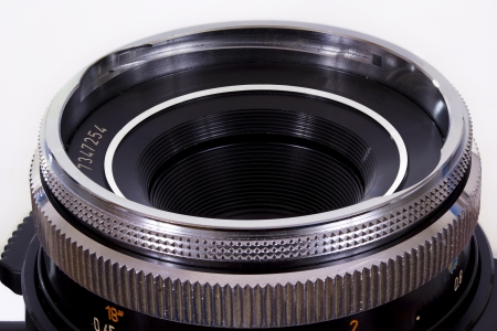 an old macro lens in 1950の写真素材