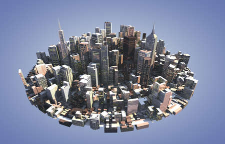 Any nice panorama illustration of a skylineの写真素材