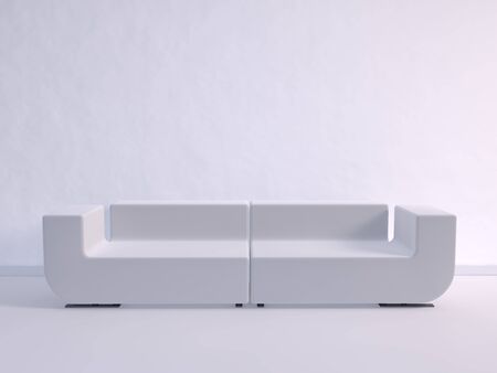 3d illustration of Couch in the White Room