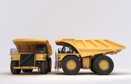 3D illustration of isolated earth mover vehicleの写真素材