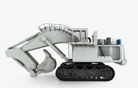 3D illustration of isolated earth mover vehicleの写真素材