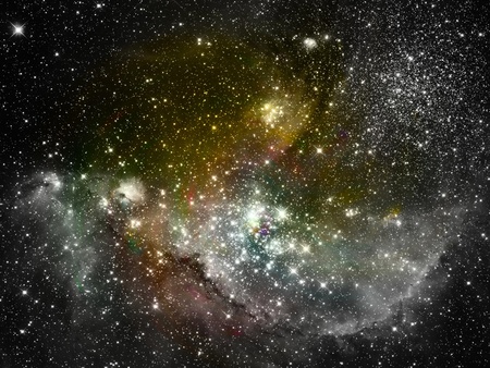 illustration new galaxy with nebel and Emissionsnebeの写真素材