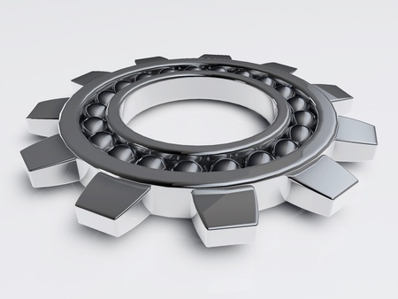 3D Illustration of the rendered  industry steel Cogの写真素材