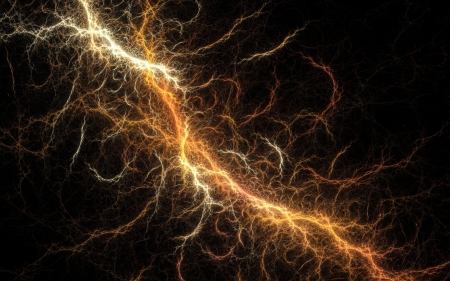 3D illustration of the big lightning flash の写真素材