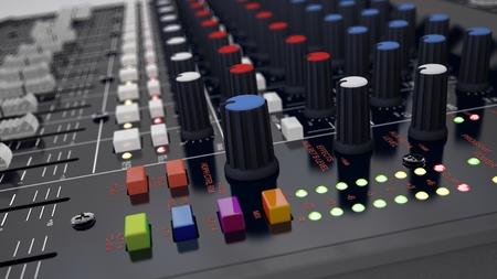 Illustration of the 3D rendered Audio Mixerの写真素材